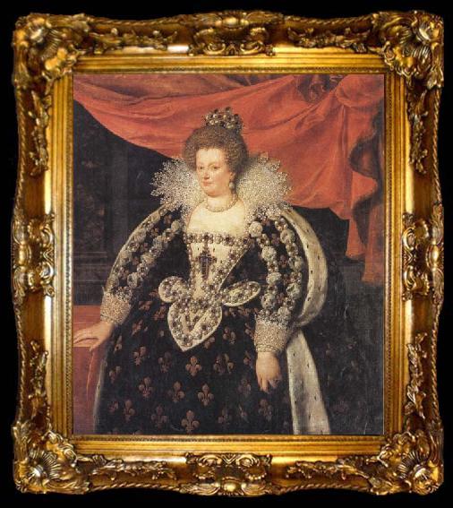 framed  Frans Pourbus the younger Marie de Medicis,Queen of France, ta009-2